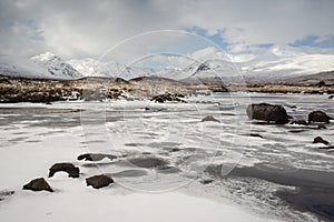 Snow and Ice on Rannoch Moor