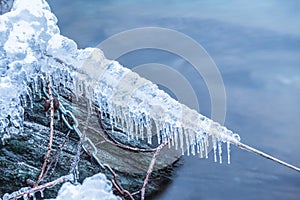 Snow and Ice on rope