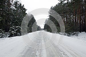 Snow Icy Road