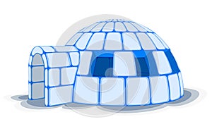 Snow Igloo, Vector Illustration