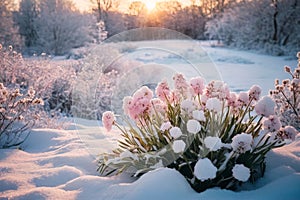 Snow-Kissed Forest Blooms