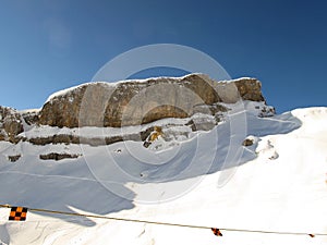 Snow landscape in Austria near Ifen, Kleinwalsertal