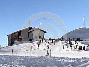 Snow landscape in Austria near Ifen, Kleinwalsertal