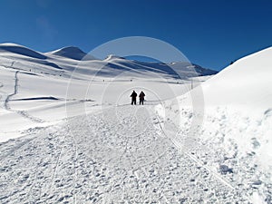 Snow landscape in Austria near Ifen, Kleinwalsertal