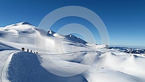 Snow landscape in Austria near Ifen, Kleinwalsertal