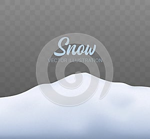 Snow landscape isolated. Winter background