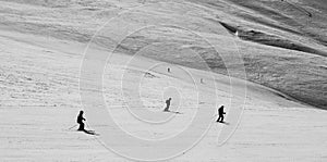 Snow landscape and ski slope