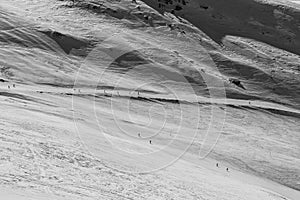 Snow landscape and ski slope