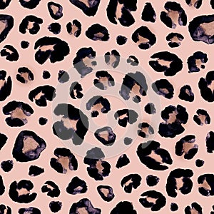 Snow Leopard skin seamless background