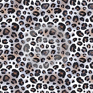 Snow Leopard skin seamless pattern background