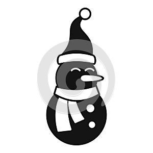 Snow man icon simple vector. Character costume festive