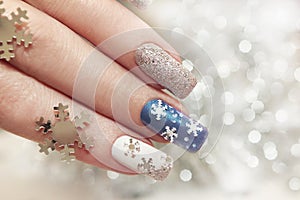 Snow manicure.