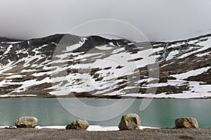 Snow and meltwater.