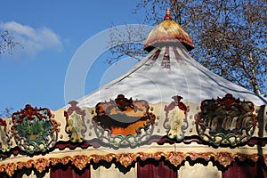 Snow on the merry-go-round