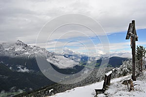 Snow montain photo