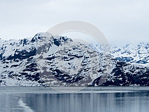 Snow Mountain along the Glacier Bay