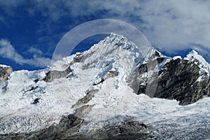 Snow mountain in Huascaran, Peru