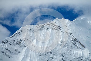 Snow mountain in Huascaran, Peru