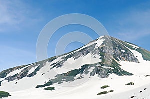 Snow mountain at japan alps tateyama kurobe alpine route