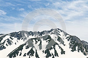 Snow mountain at japan alps tateyama kurobe alpine route