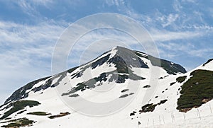 Snow mountain at japan alps tateyama kurobe alpine route