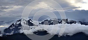 Snow mountain landscape