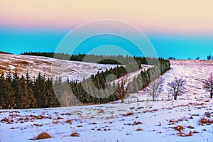 Snow mountain landscape