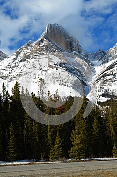 snow mountain peaks