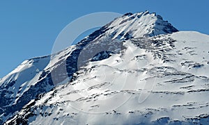 Snow mountain peaks