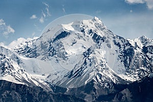 Snow mountain range in Ladakh.