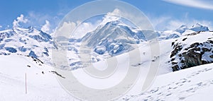 Snow Mountain Range Landscape