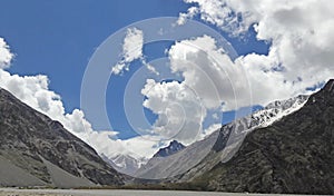 Snow mountain range in northern of  India