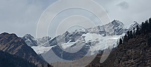 Snow mountain in Solang Valley Manali Himachal Pradesh India photo