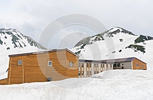 Snow mountain of Tateyama Kurobe alpine route, Japanese Alps in Tateyama, Japan