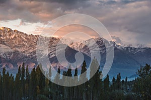 Snow Mountain View of Leh Ladakh District ,Norther part of India