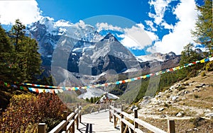 Snow mountain Xiannairi in Daocheng Yading