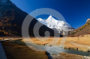 Snow mountain at Yading nature reserve, The last Shangri la, Daocheng-Yading, Sichuan, China