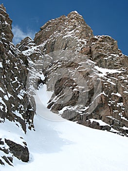 Snow mountainous landscape