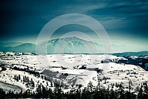 Snow  mountains landscape