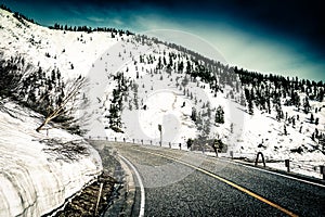 Snow  mountains landscape