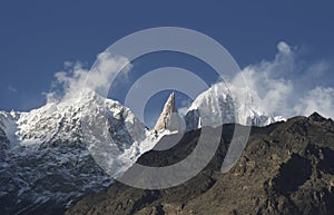 Snow mountains landscape photography of northern areas of Gilgit Baltistan Pakistan