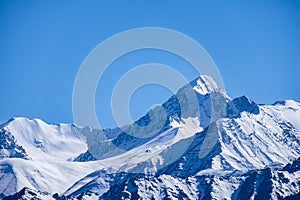 Snow mountains from Namgyal Tsemo Gompa