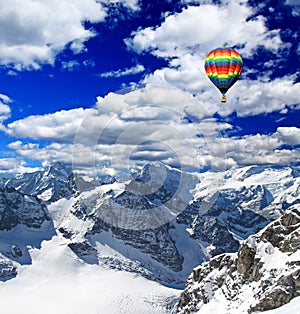 Snow mountains in Switzerland