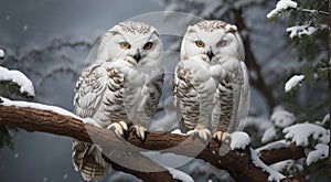 snow owl portrait