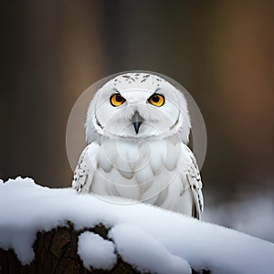 Snow Owl Ralistic Digital Art