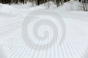 Snow pattern on the ski slope