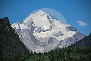 Snow peaks, Mt. Tetnuldi, Upper Svaneti, Georgia
