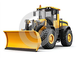 Snow plow isolated on white