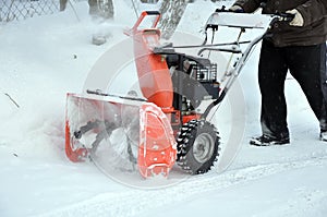 Snow plow in work