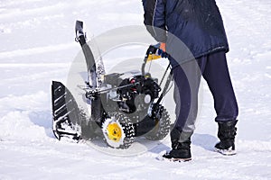 Snow removal equipment of municipal services during snow removal